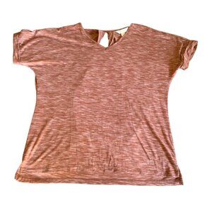 Christopher & Banks Womens Short Sleeve Top Size Large Polyester Spandex Blend